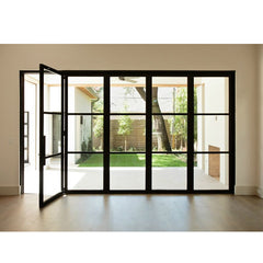 China WDMA Thermal Break Powder Coated Aluminum Folding Glass Doors