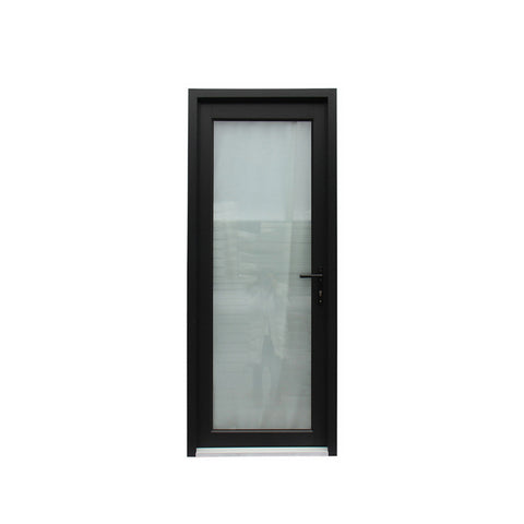 WDMA Wooden Frame Aluminum Half Glass Hinged Doors