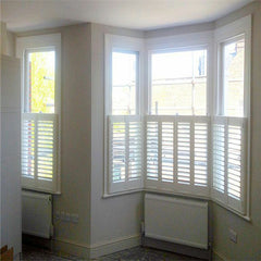 wooden shutter blades cheap cafe style half window plantation shutters on China WDMA